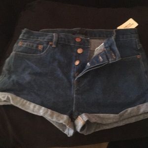 Cuffed Jean shorts